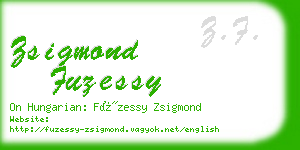 zsigmond fuzessy business card